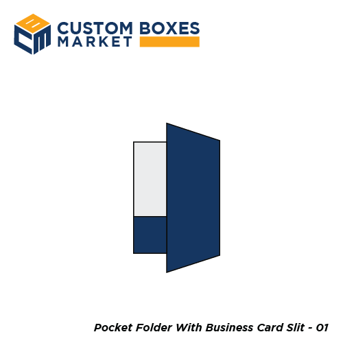 Pocket Folder With Business Card Slit