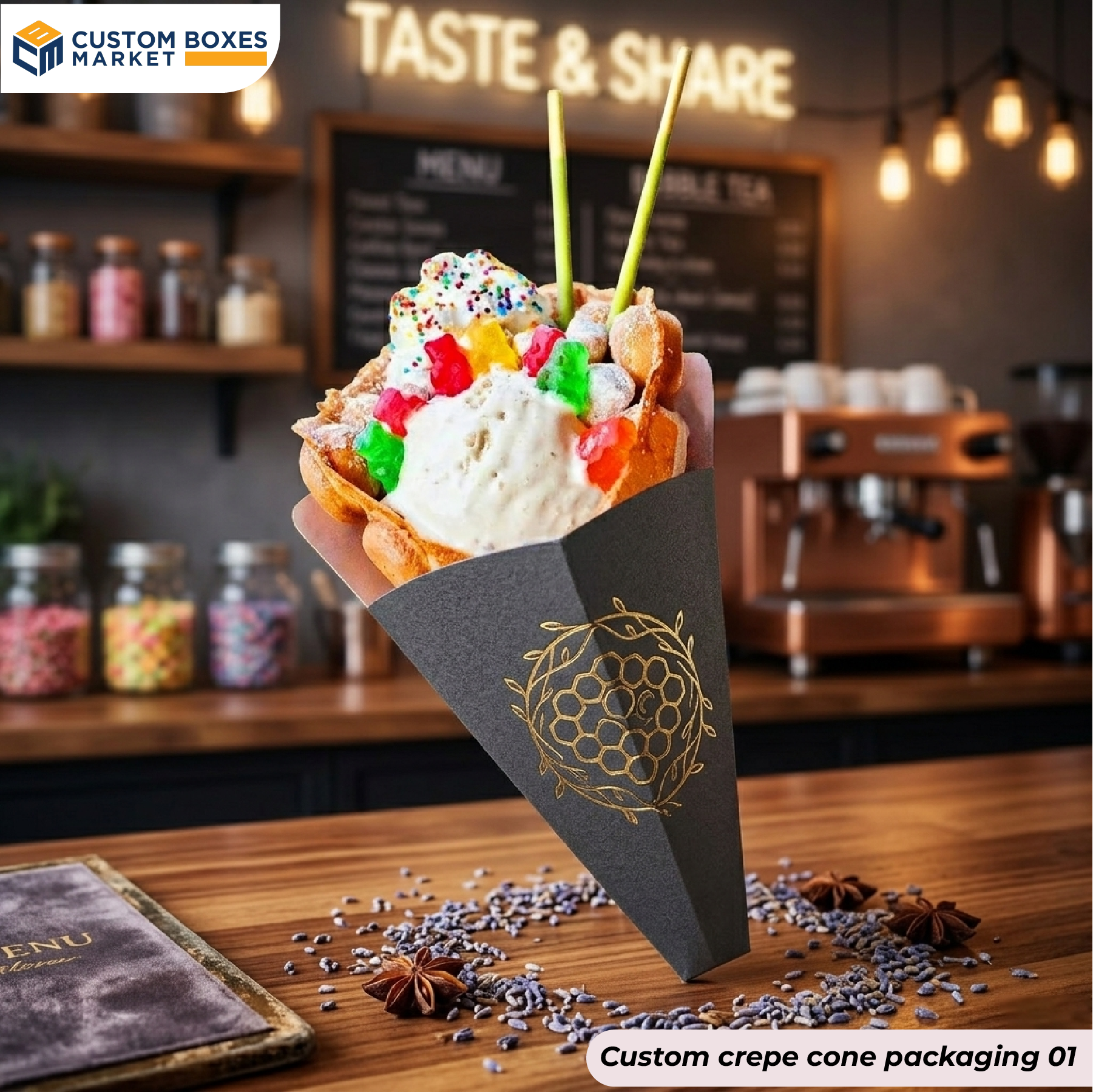 Custom Crepe Cone Packaging