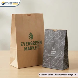 Custom Wide Gusset Paper Bags USA